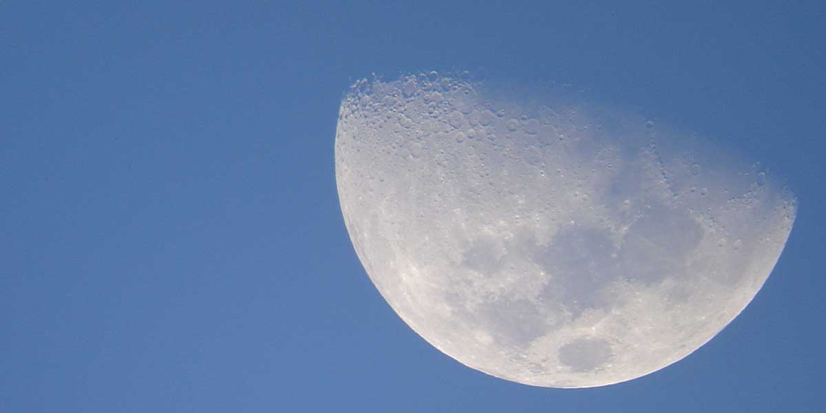 the moon through our telescope